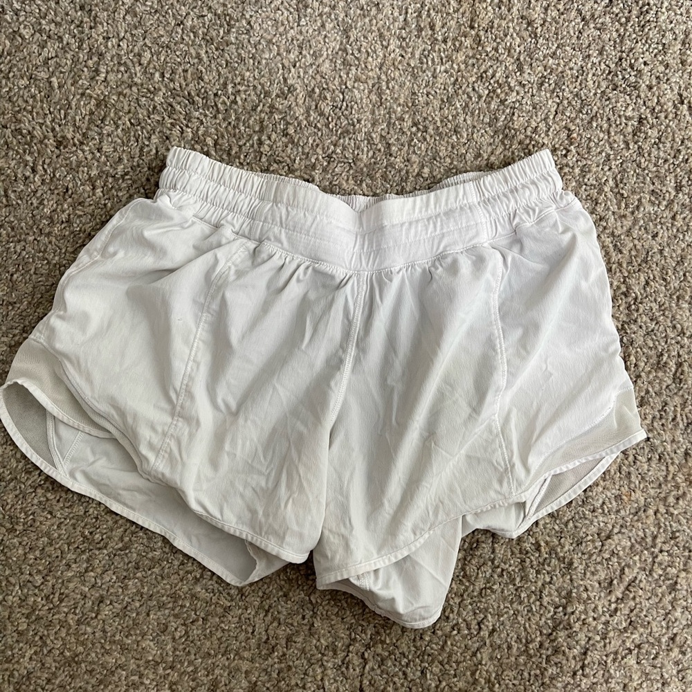 Lululemon Athletica White Athletic Shorts